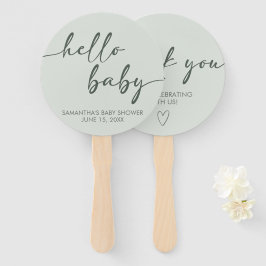 Leque Hello Baby Minimalist Baby Shower