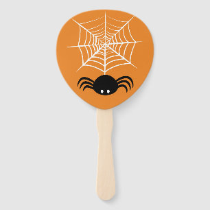 Leque Ilustração Assustadora de Aranha de Halloween