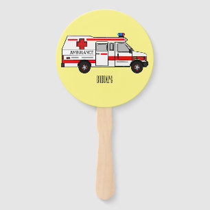 Leque Ilustração de desenho animado de Ambulância