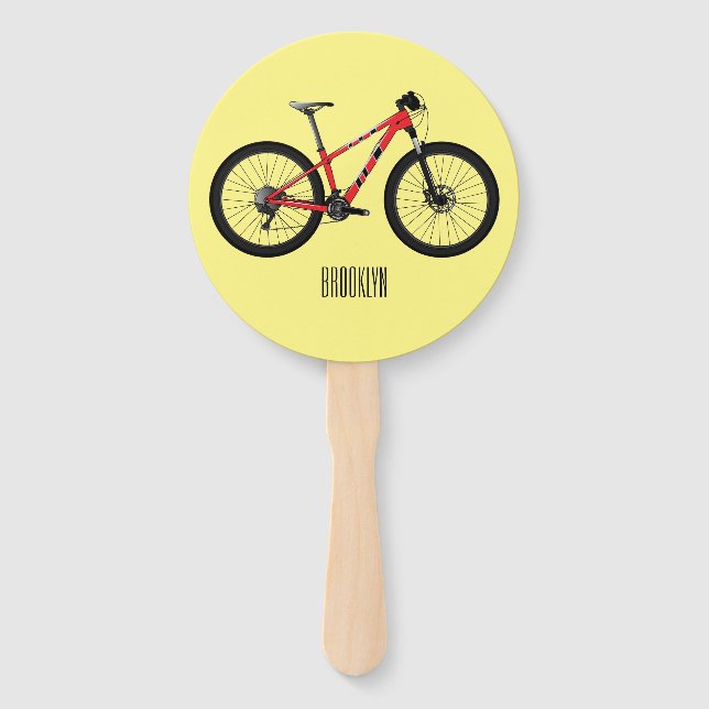 Leque Ilustração de desenho animado de bicicleta (Frente)