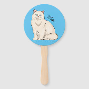 Leque Ilustração de desenho animado de gato persa