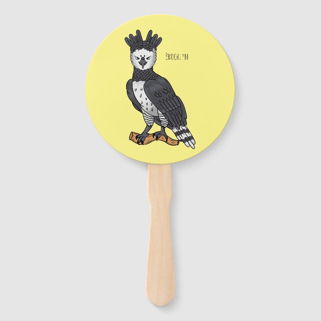Leque Ilustração de desenho animado de Harpy eagle (Frente)
