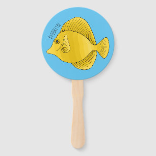 Leque Ilustração de desenho animado de peixe dançado ama