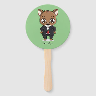 Leque Ilustração de desenho animado de rato bonito