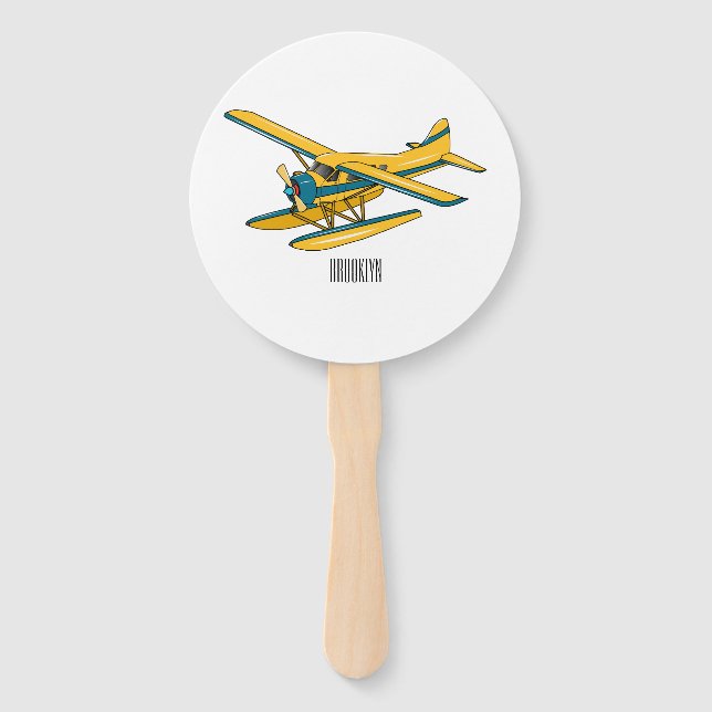 Leque Ilustração de desenho animado de Seaplane (Frente)