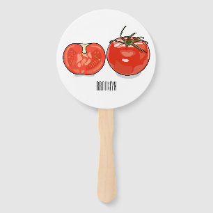 Leque Ilustração de desenho animado de tomate