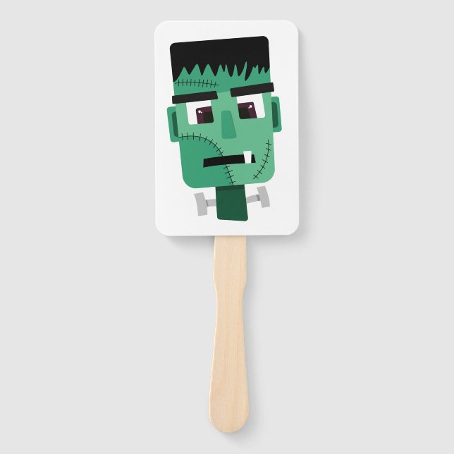 Leque Ilustração do Monstro de Frankenstein (Frente)