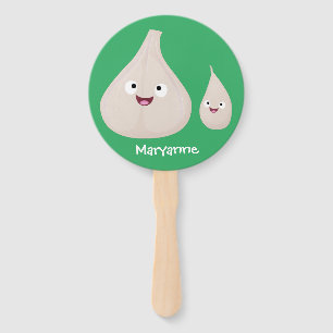 Leque Imagem vegetal do desenho animado de alho cúprico