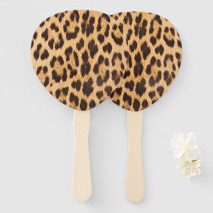 Leque impressão-leopardo de uma festa de safari selvagem