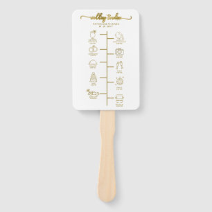 Leque Itinerário de Casamento Cocktail - Ícone de Boas-V
