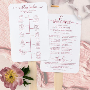 Leque Itinerário de Casamento Coquetel - Ícone Boas-Vind