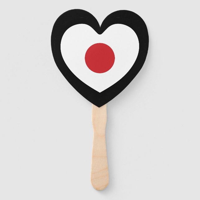 Leque Japão | Sinalizador Japonês Heart (Frente)