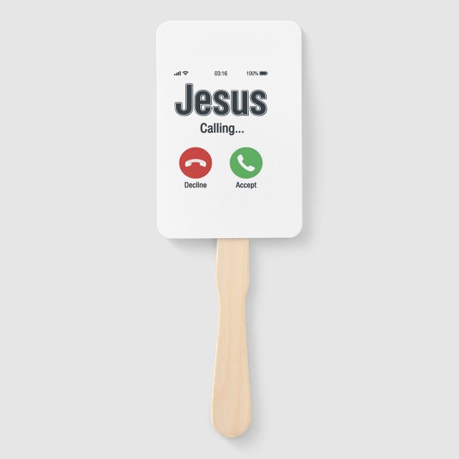 Leque Jesus Chamando Design de Camisa Cristã para Tela d (Frente)