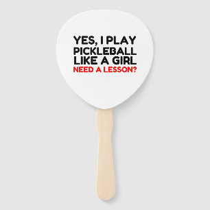 Leque Jogar Pickleball Como Uma Menina Precisa De Liçã