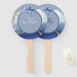 Leque Jogo de Casamento do Sr. ou da Sra. Modern Blue Aq