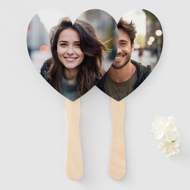 Leque Jogo de noiva ou noivo, fotos personalizadas, Ele  (Frente e Verso)