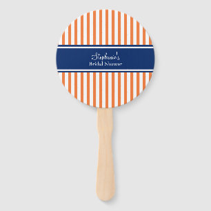Leque Laranja e White Stripes com Real Azul