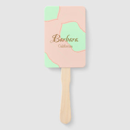 Leque Laranja verde pastel boho adicionar nome lugar rús