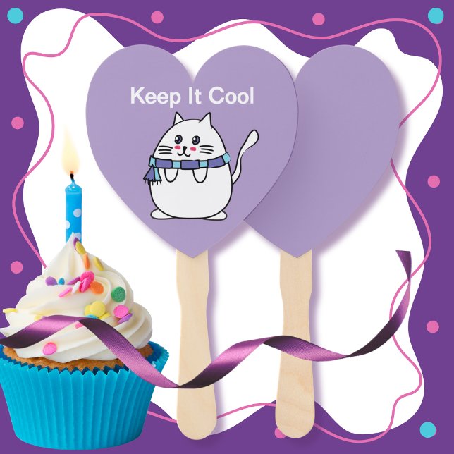 Leque Legal Festa Engraçada de Cartoon Gato (Criador carregado)