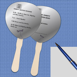 Leque Leilão de Caridade Luxurioso Silver Sheen