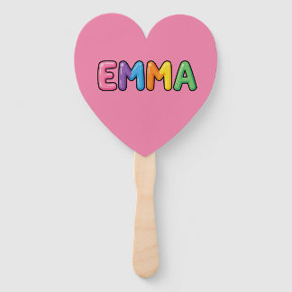 Leque Letras Coloridas em Balão Nome Emma Fofo