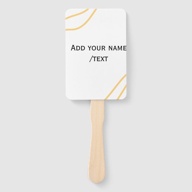 Leque linhas de texto de mensagem de nome de fronteira e (Frente)