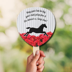 Leque Listras & fãs da mão de Derby dos rosas