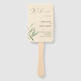 Leque Livro de Artesanato sobre Folhagem Verde Dusty