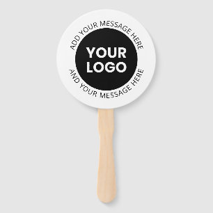 Leque Logotipo comercial e texto editável Branco e Preto
