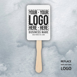 Leque Logotipo Empresarial Personalizado Companhia Corpo
