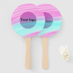 Leque Logotipo personalizado simples e elegante aqui da 