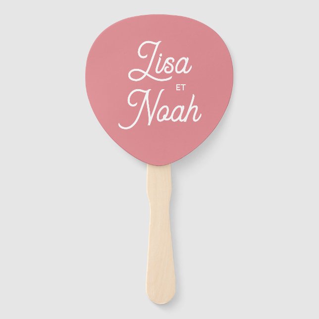 Leque Lot d'éventails Colorus rose (Frente)