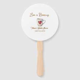 Leque Love is Brewing white coffee mug heart bridal show