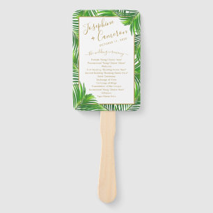 Leque Lush Modern Palm Sai do Programa de Casamento Trop