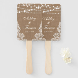 Leque Luz de Corda Rustic Wedlap Lace