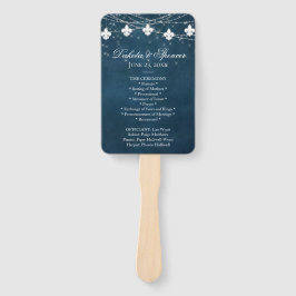 Leque Luzes azuis de Fleur de Lis Marinho | Programa Rus