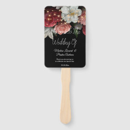 Leque Luzes de corda flórica russa Burgundy