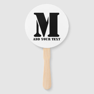 Leque M Monograma Simples Moderno Minimalista Personaliz