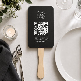 Leque Manual | Logotipo de Código QR Personalizado