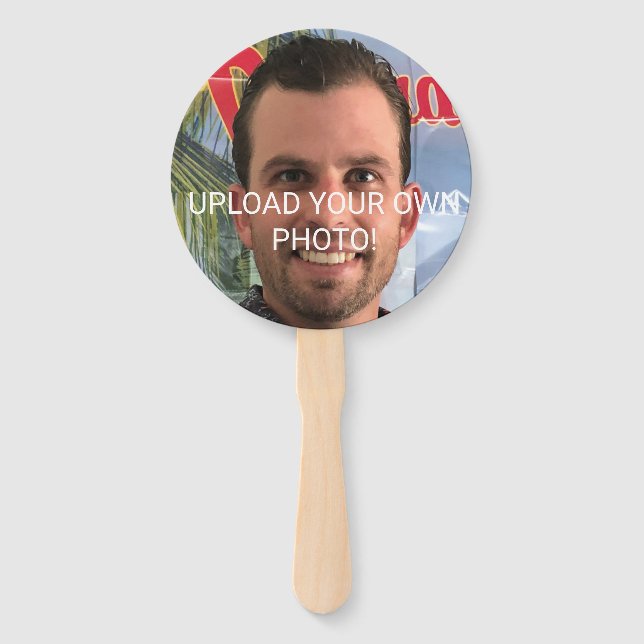Leque Mão de Foto Engraçada do Festa de solteira Groom (Frente)