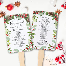 Leque Mão Do Programa De Casamento De Natal Para Berries