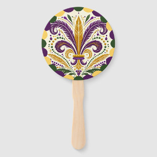Leque Mardi Gras flor-de-lis