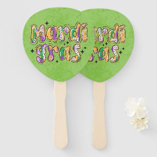 Leque Mardi Gras Verde Amarelo