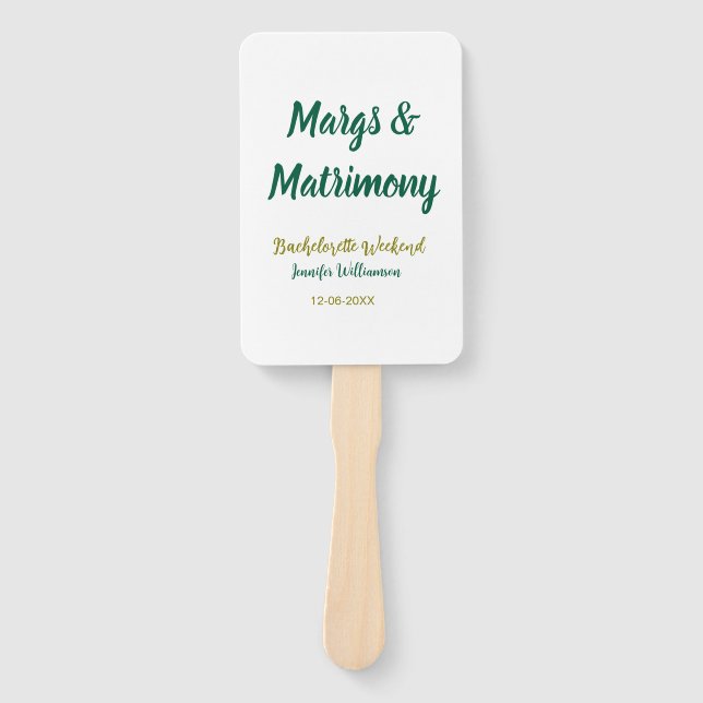 Leque Margs and matrimony add name date bachelorette par (Frente)