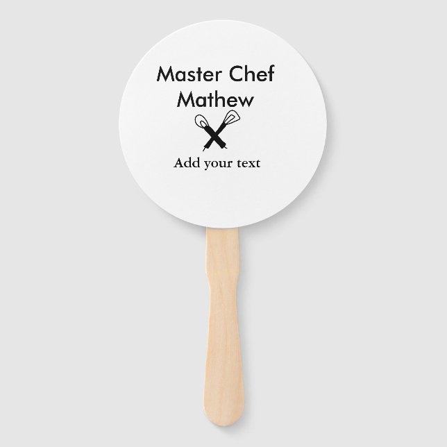 Leque Master chef cozinha padaria cozinheira adiciona te (Frente)