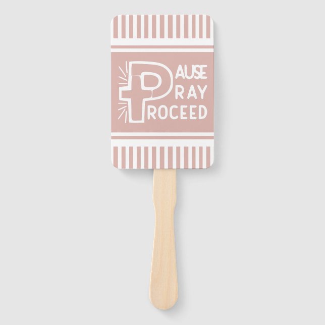 Leque Mauve pink Pause Reze em Cristão (Frente)