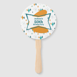 Leque meio século retrorreflector 50ª Festa de aniversár