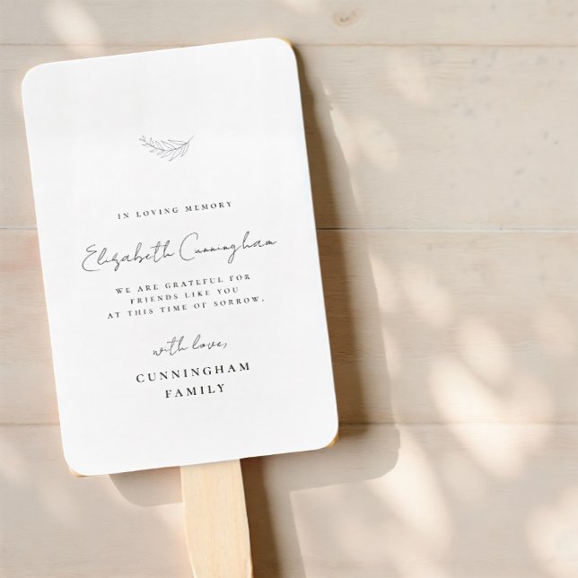 Leque Memorial Em Adoro Memória Simples Elegante Moderno (Criador carregado)