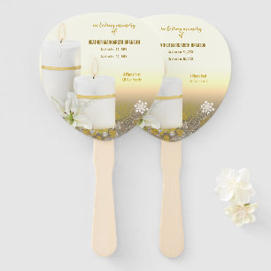 Leque Memorial Funeral Lily Candle