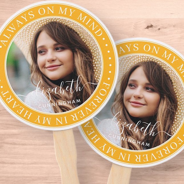 Leque Memorial Sempre Na Minha Mente Ventilador Elegante (Criador carregado)